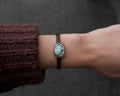Variscite leather bracelet