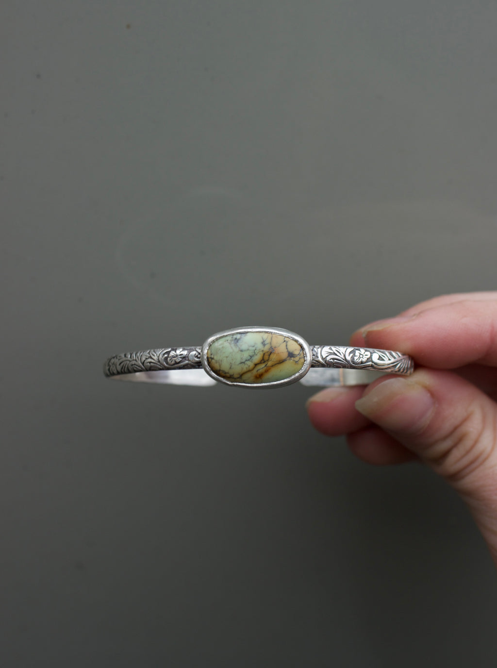 Variscite sterling silver cuff