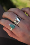 Rain Drop Turquoise Ring Size 8
