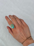 Copper Turquoise Ring Size 6.25