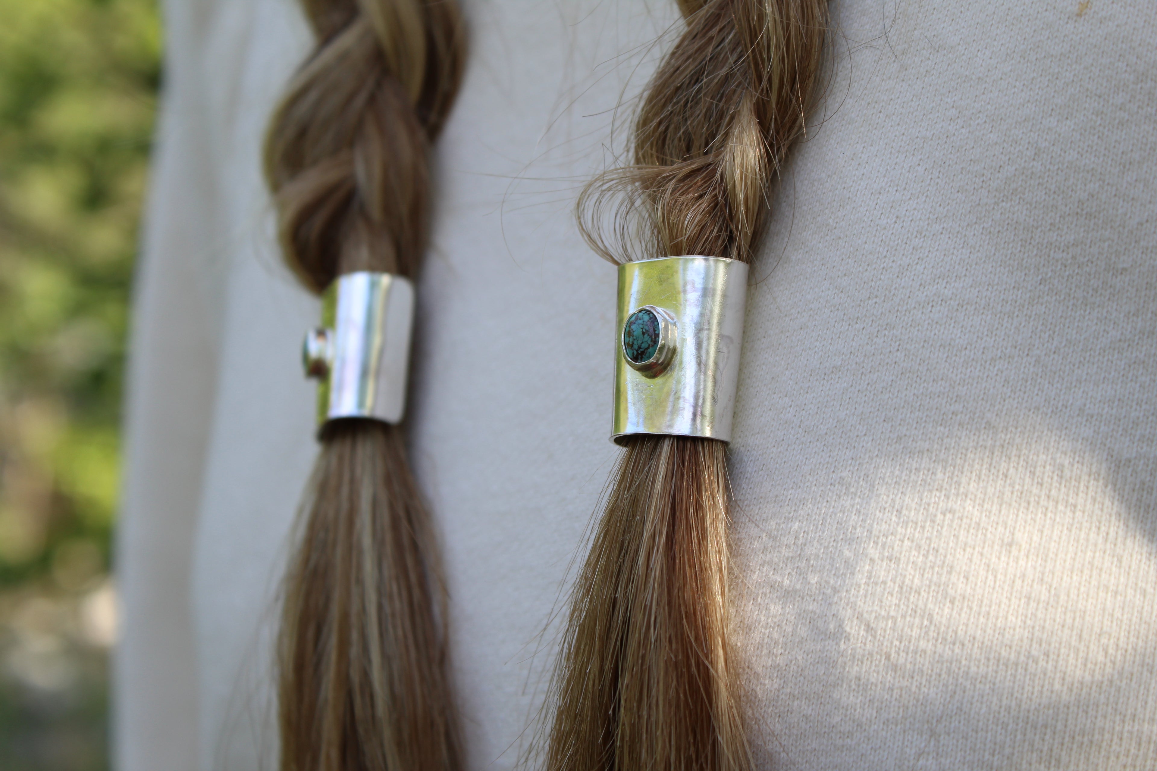 Blue Turquoise Hair Cuffs
