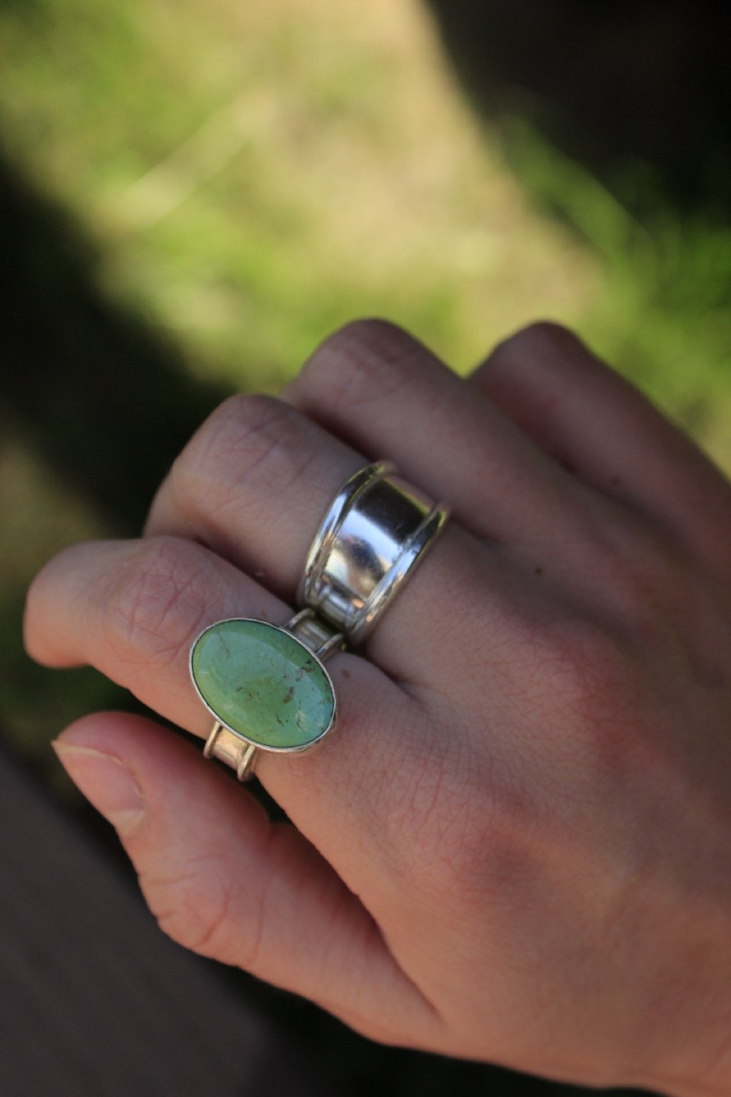 Green Turquoise Ring Size 7