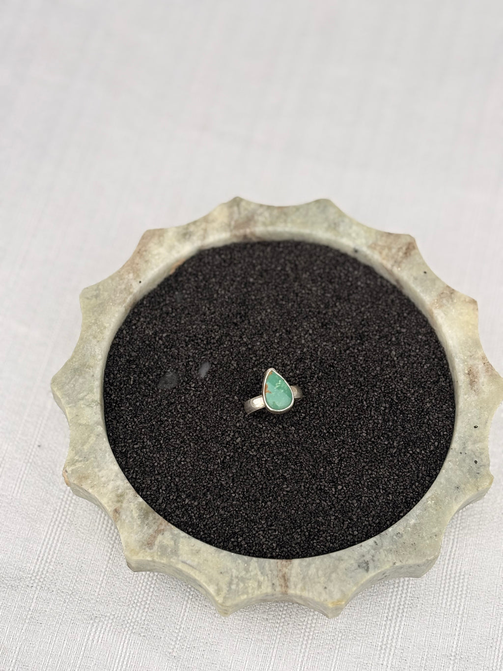 Rain Drop Turquoise Ring Size 8