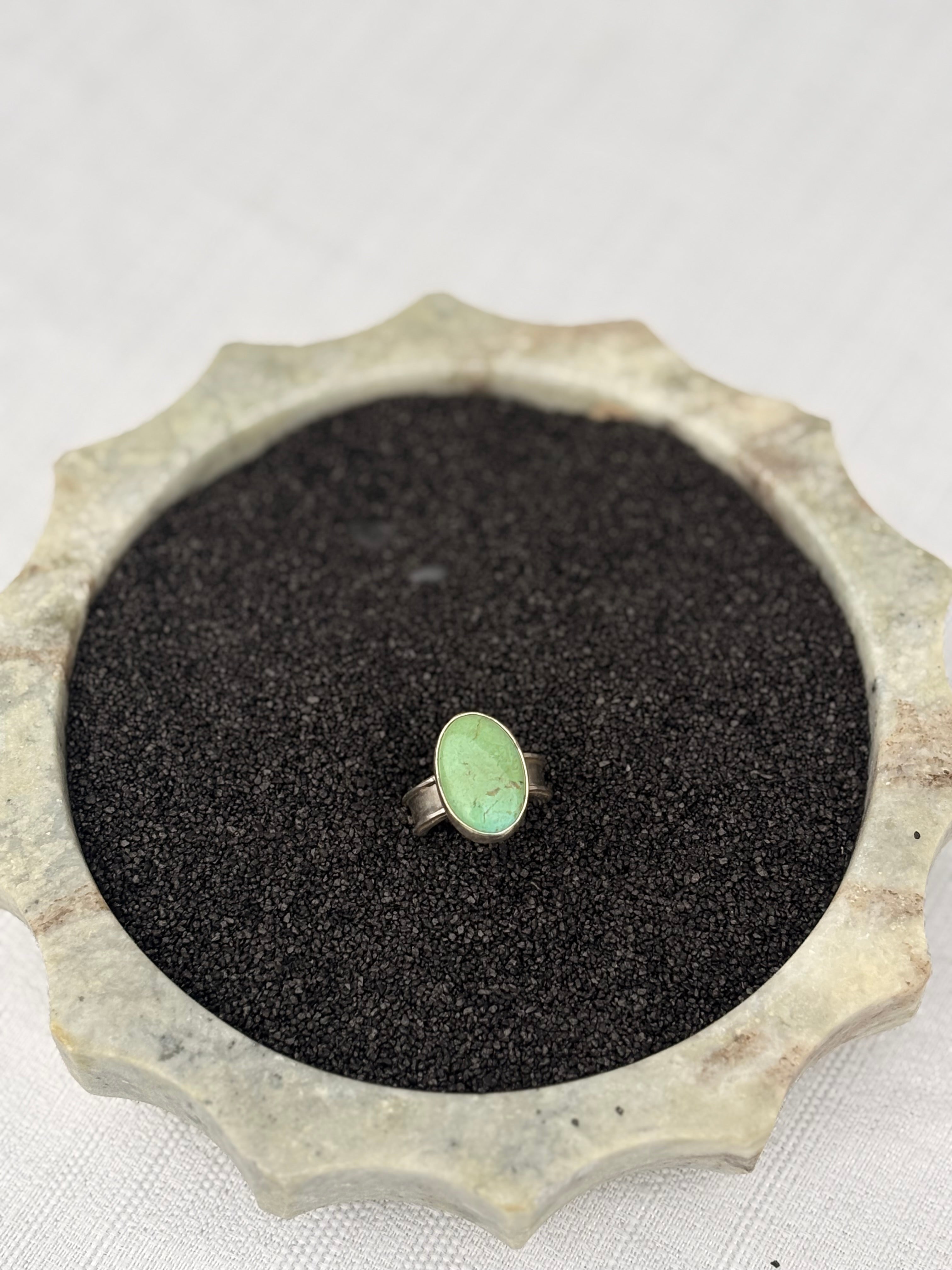 Green Turquoise Ring Size 7