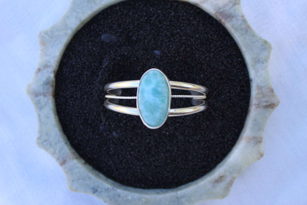 Ocean blue Larimar cuff