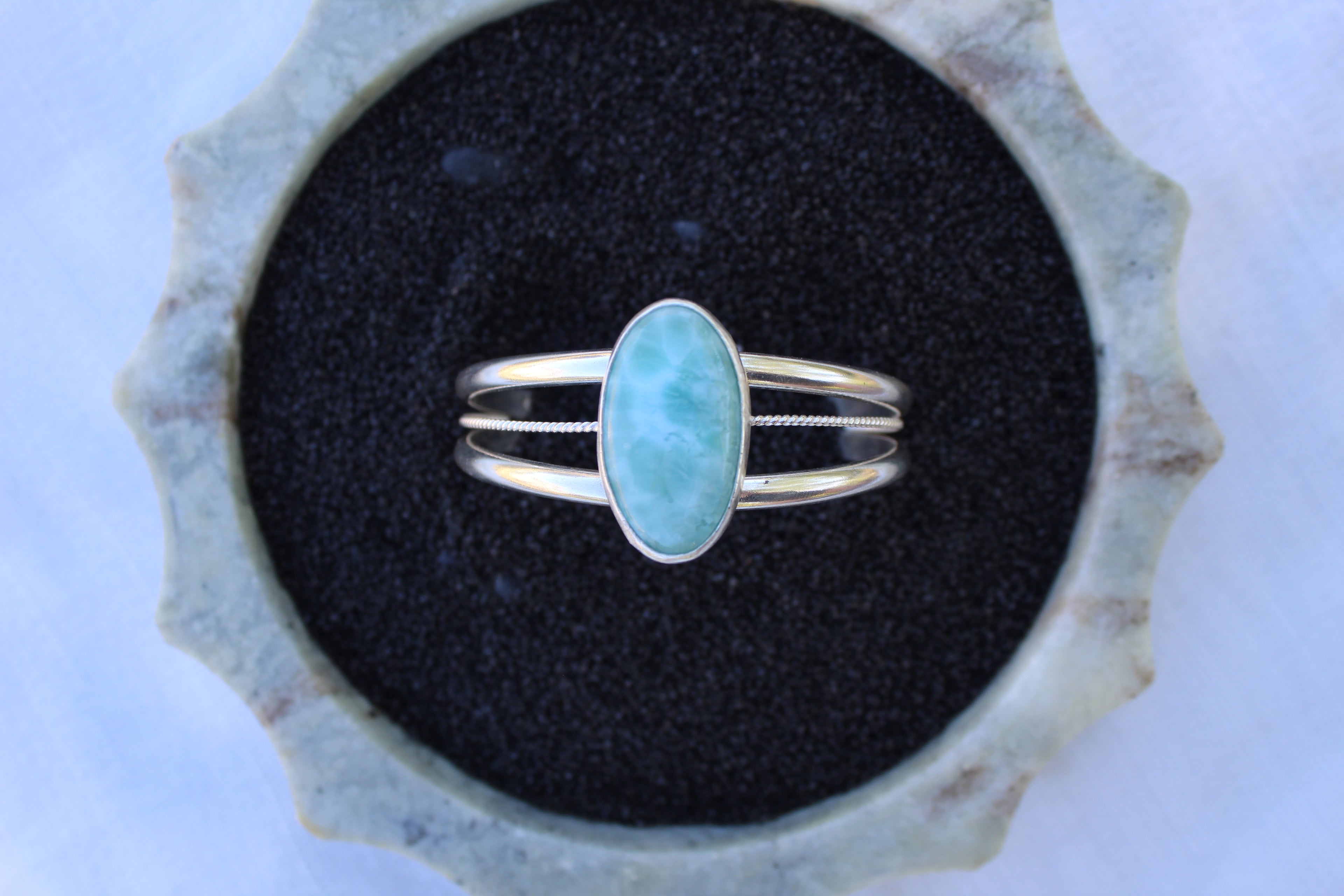 Ocean blue Larimar cuff