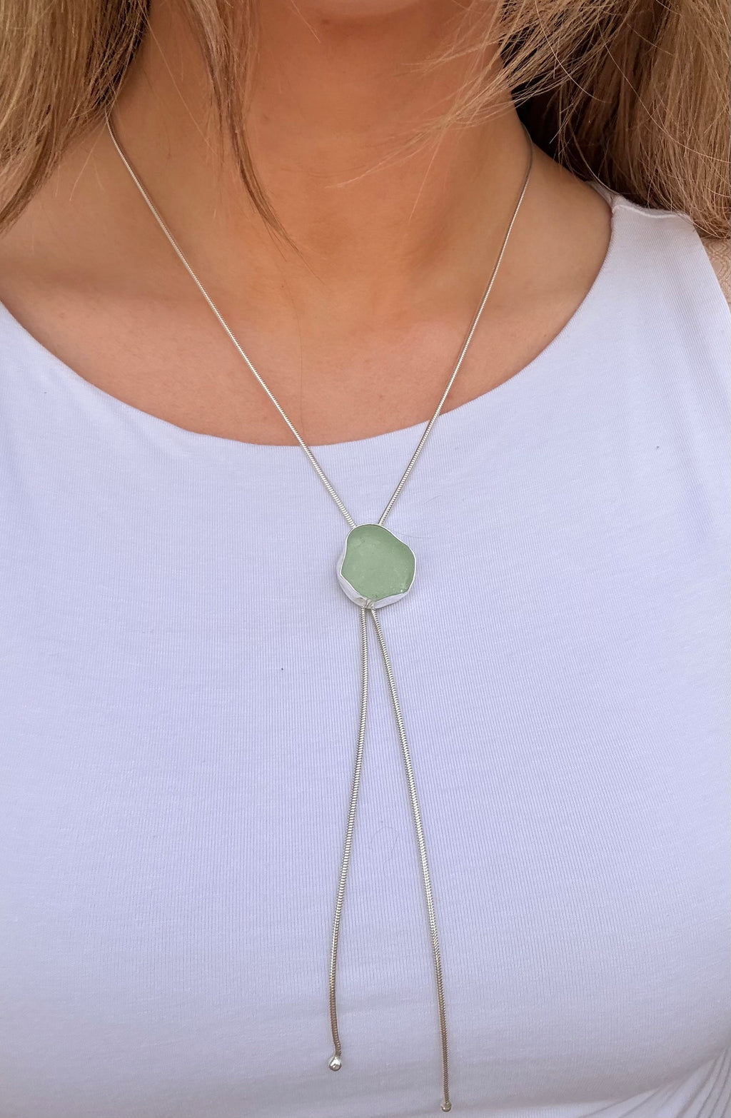 Ak Seaglass bolo tie