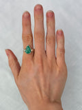 Rain Drop Turquoise Ring Size 8