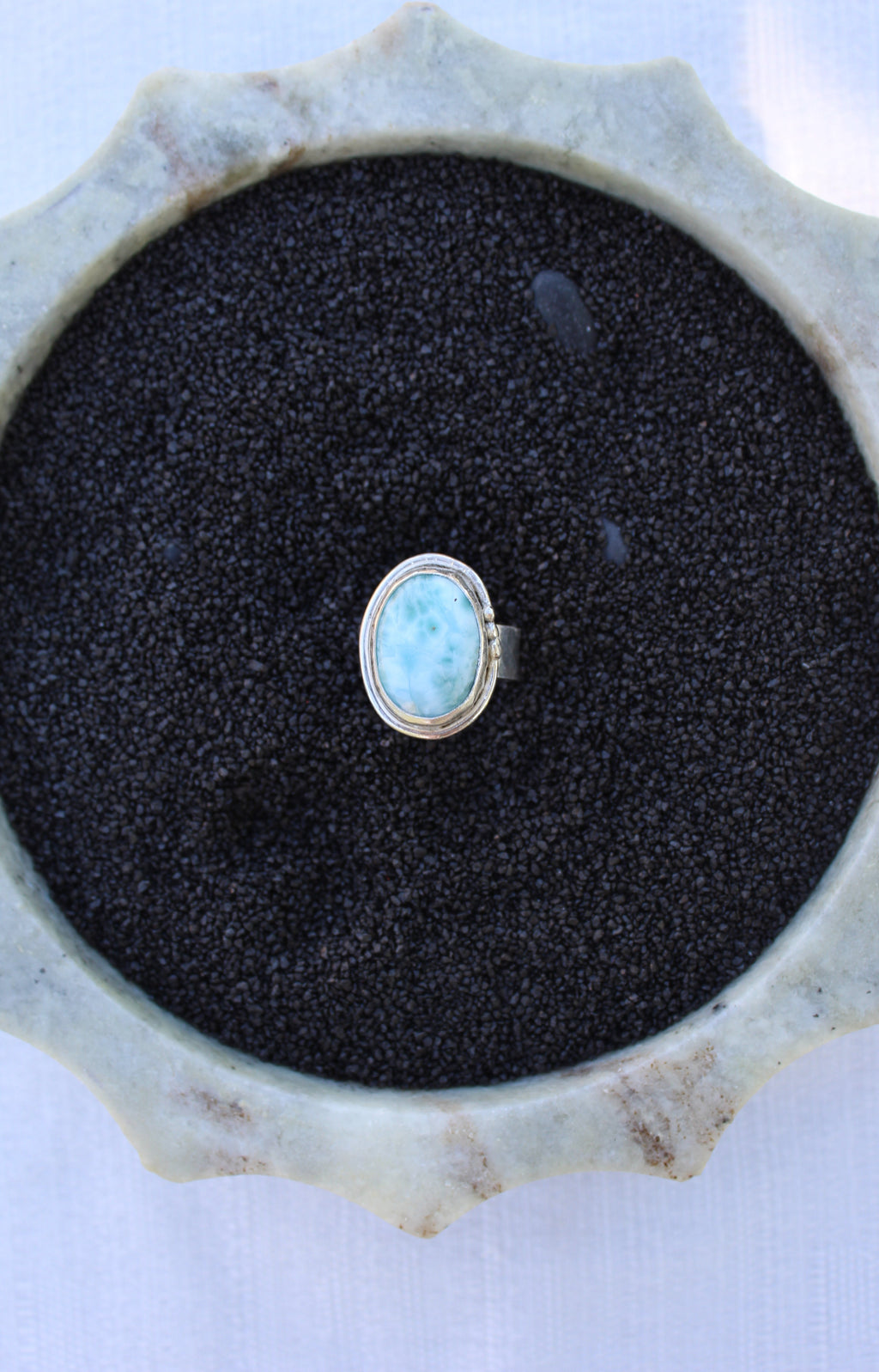 Tidal blue Larimar Ring size 7