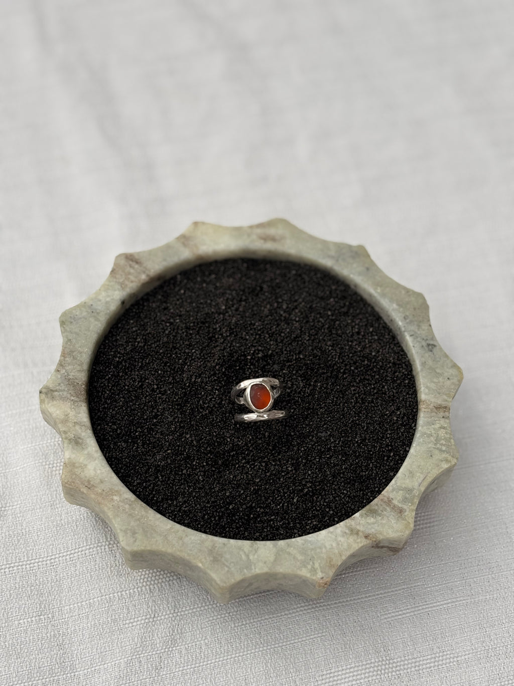Chunky Ak Seaglass Ring Size 5.5