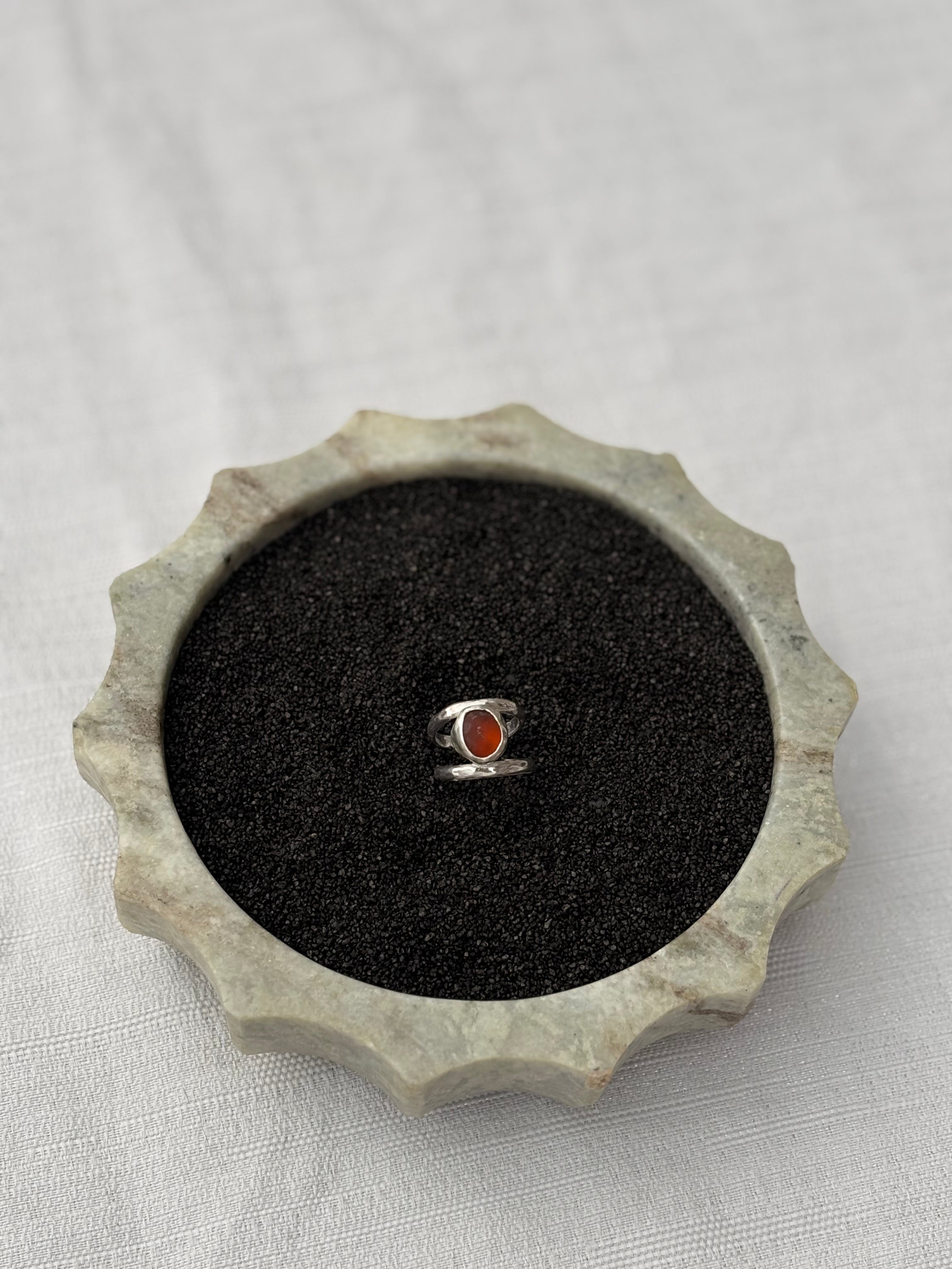 Chunky Ak Seaglass Ring Size 5.5