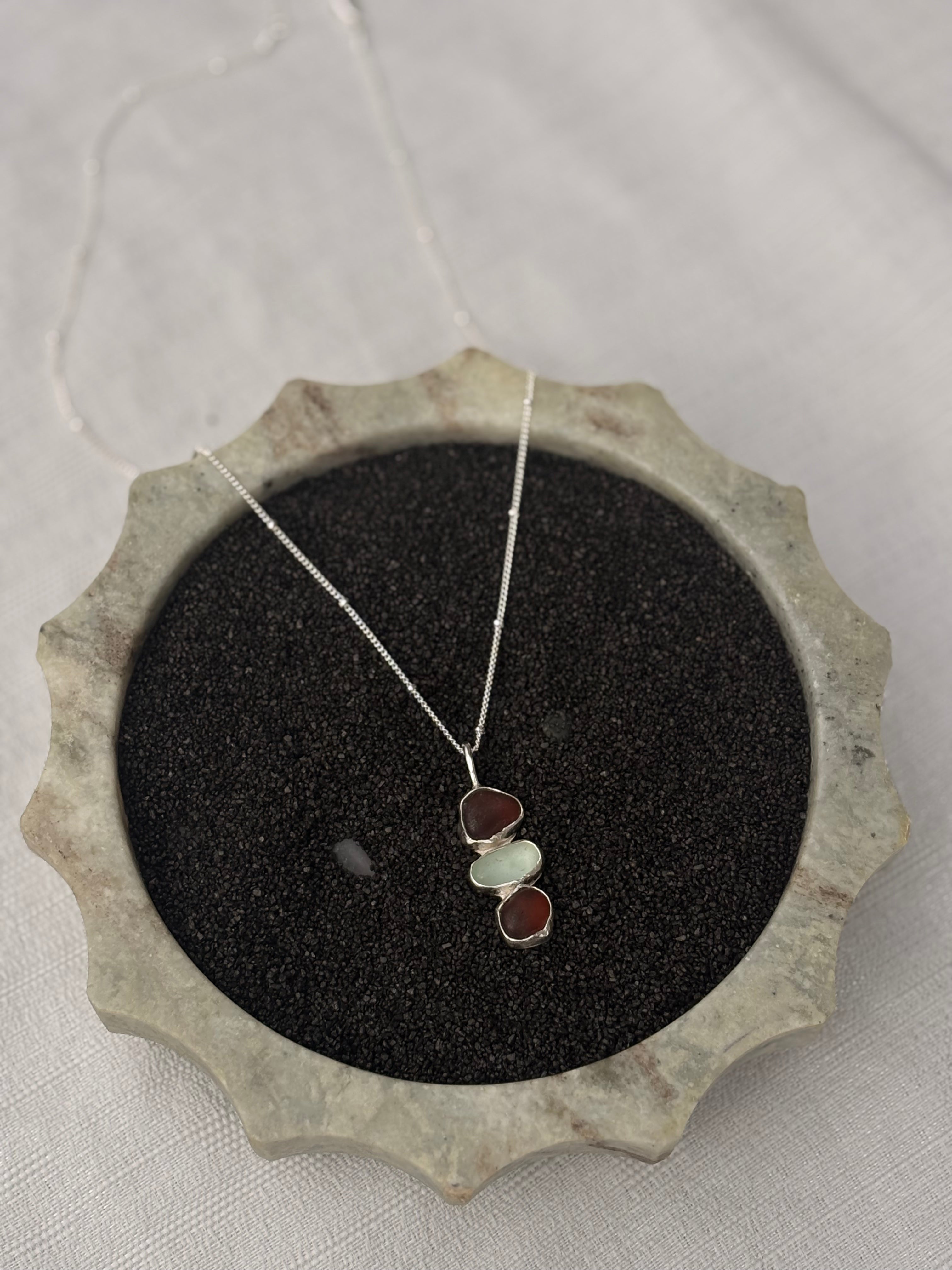 Ak Seaglass Stacker Necklace