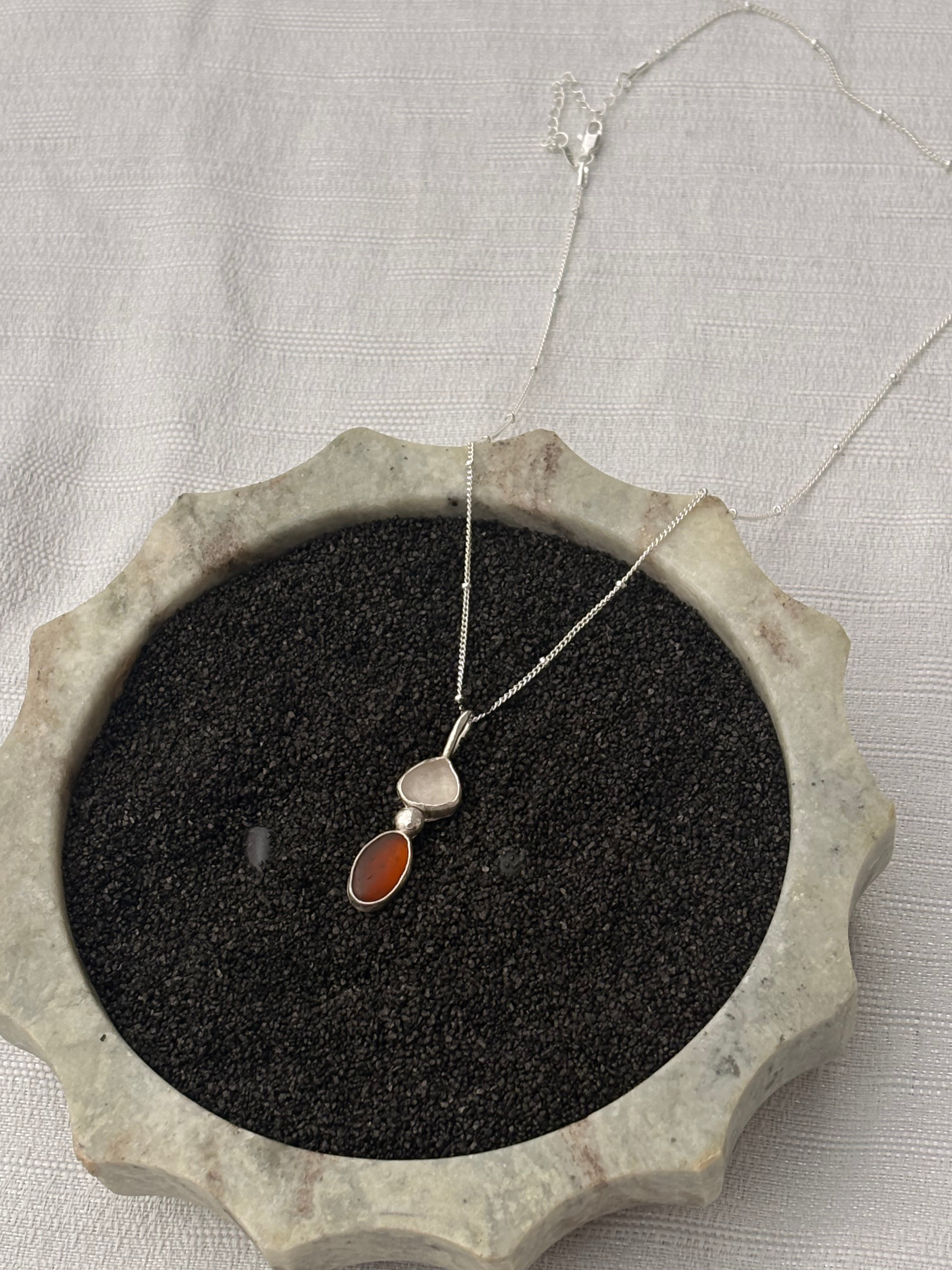 Two Toned Ak Seaglass Necklace